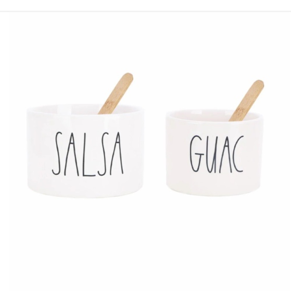 Rae Dunn Artisan Collection Guac and Salsa Bowl Set